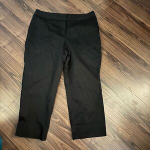 Oscar de la Renta black Capri ankle pants 16